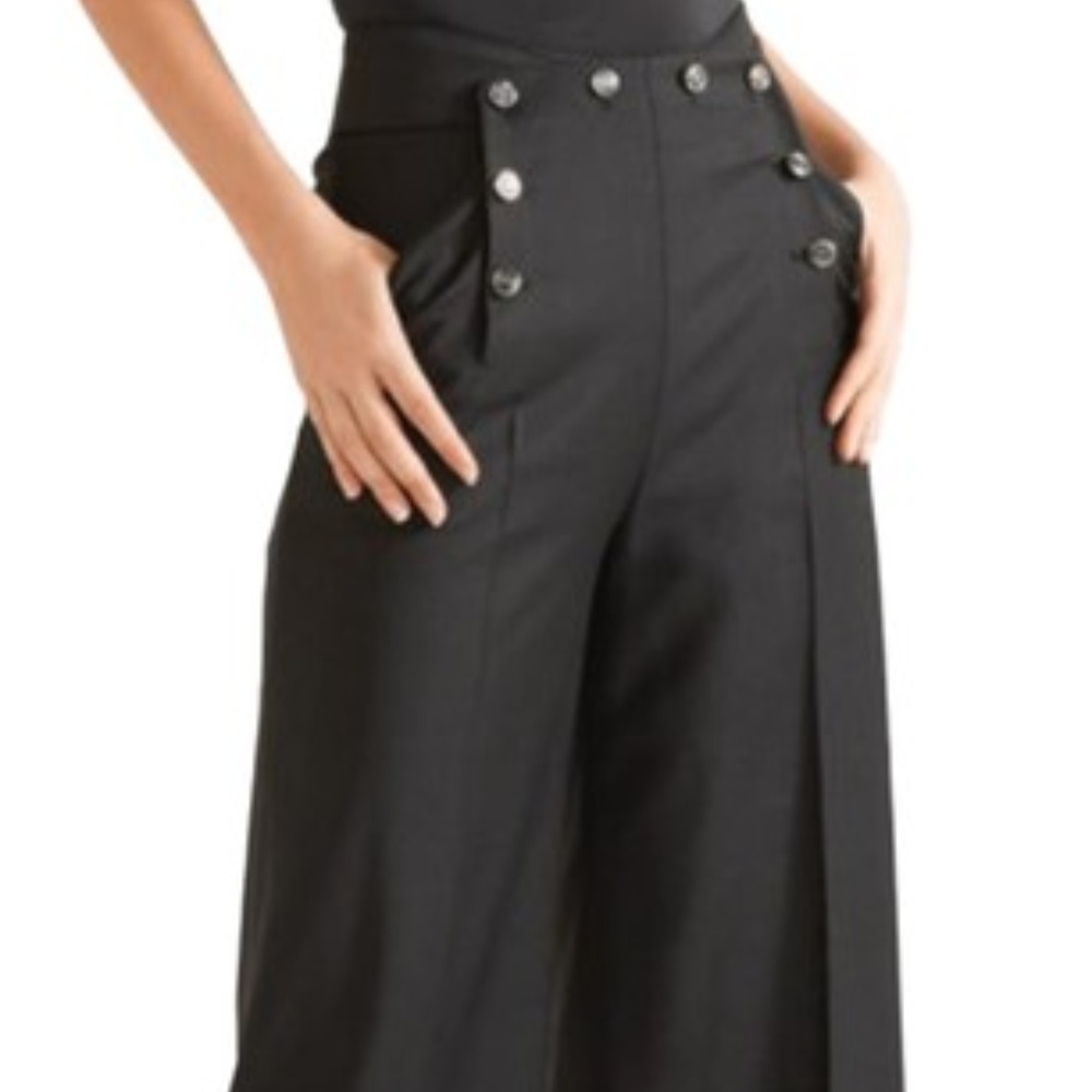 NWT Temperley London Black Opus Cropped Twill Pant - Picture 3 of 7